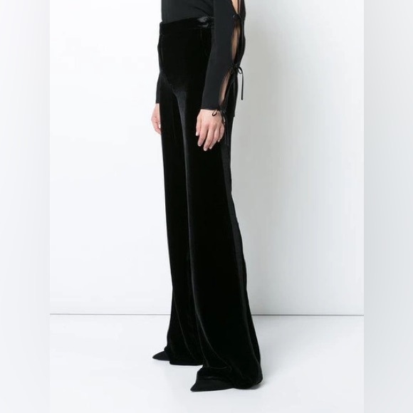 NWT Veronica Beard velvet trouser with ribbon tux stripe - Picture 3 of 4